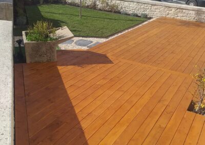 Terrasse en bois à Cezac