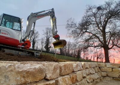 Installation de murs en pierre naturelle à Cézac